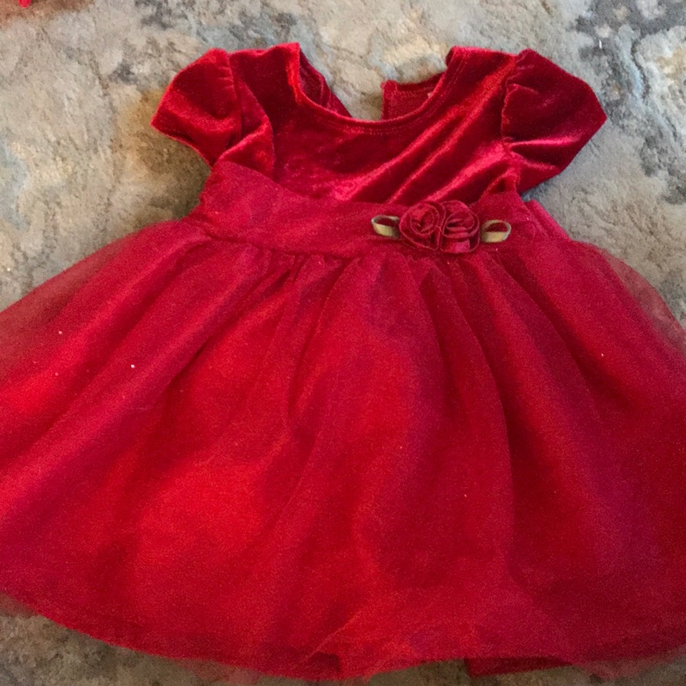 Red velvet Christmas dress
